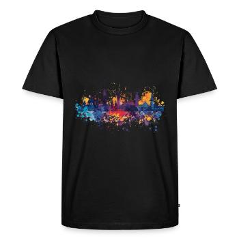 Chemnitz - Men's Premium Organic T-Shirt - black - Front - Nico (187cm)