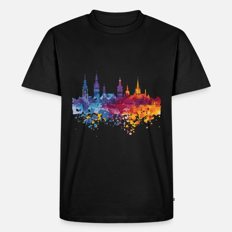 Celle - Männer Premium Bio T-Shirt - Schwarz