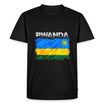 Rwanda - Men's Premium Organic T-Shirt - black - Front - Nico (187cm)