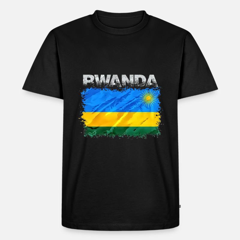 Ruanda - Männer Premium Bio T-Shirt - Schwarz