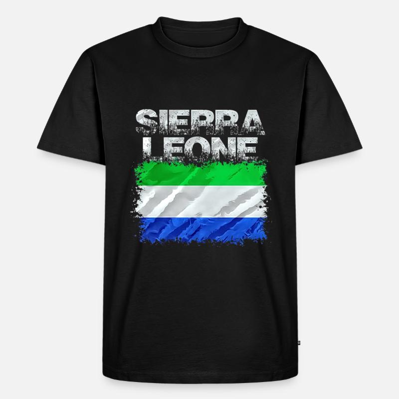 Sierra Leone - Männer Premium Bio T-Shirt - Schwarz
