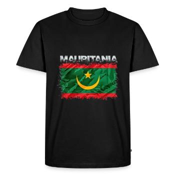 Mauritanie - T-shirt Premium bio Homme - noir - Devant - Nico (187cm)