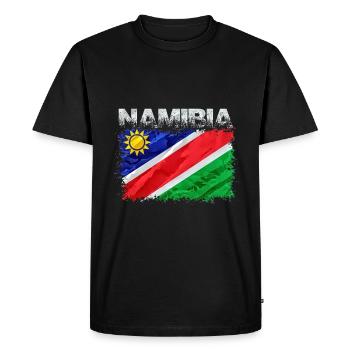 Namibie - T-shirt Premium bio Homme - noir - Devant - Nico (187cm)