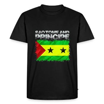 Sao Tomé-Principe - T-shirt Premium bio Homme - noir - Devant - Nico (187cm)