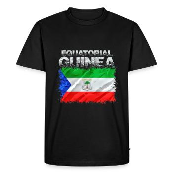 Guinée - T-shirt Premium bio Homme - noir - Devant - Nico (187cm)