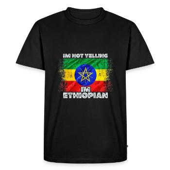 Éthiopie - T-shirt Premium bio Homme - noir - Devant - Nico (187cm)