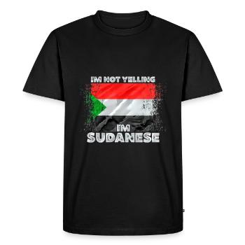 Soudan - T-shirt Premium bio Homme - noir - Devant - Nico (187cm)