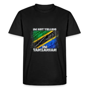 Tanzanie - T-shirt Premium bio Homme - noir - Devant - Nico (187cm)