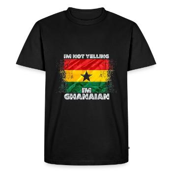 Ghana - T-shirt Premium bio Homme - noir - Devant - Nico (187cm)