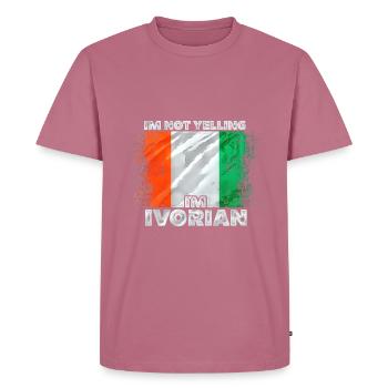Ivory Coast - Men's Premium Organic T-Shirt - mauve - Front - Nico (187cm)