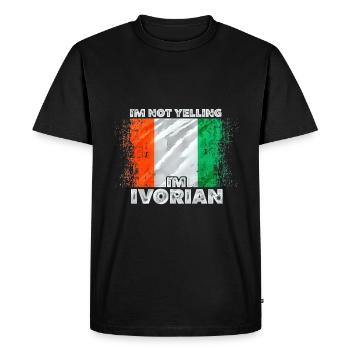 Côte d’Ivoire - T-shirt Premium bio Homme - noir - Devant - Nico (187cm)