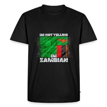 Zambia - Men's Premium Organic T-Shirt - black - Front - Nico (187cm)