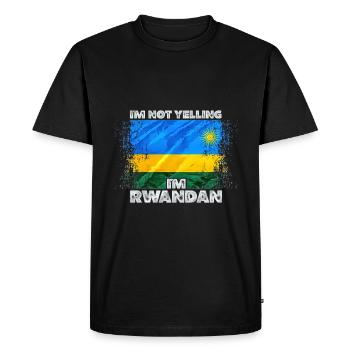 Rwanda - Men's Premium Organic T-Shirt - black - Front - Nico (187cm)