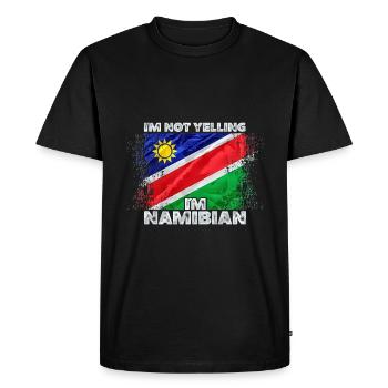 Namibie - T-shirt Premium bio Homme - noir - Devant - Nico (187cm)