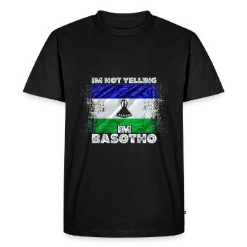 Lesotho - Men's Premium Organic T-Shirt - black - Front - Nico (187cm)
