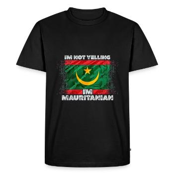 Mauritanie - T-shirt Premium bio Homme - noir - Devant - Nico (187cm)