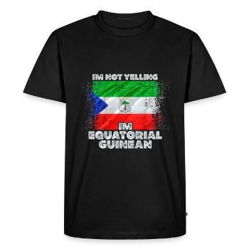 Guinée - T-shirt Premium bio Homme - noir - Devant - Nico (187cm)