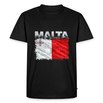 Malte - T-shirt Premium bio Homme - noir - Devant - Nico (187cm)