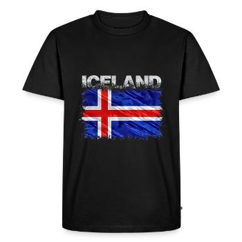 Islande - T-shirt Premium bio Homme - noir - Devant - Nico (187cm)