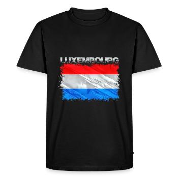 Luxembourg - T-shirt Premium bio Homme - noir - Devant - Nico (187cm)