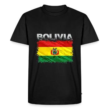 Bolivie - T-shirt Premium bio Homme - noir - Devant - Nico (187cm)