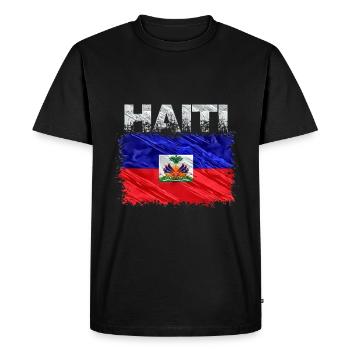 Haïti - T-shirt Premium bio Homme - noir - Devant - Nico (187cm)