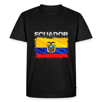 Équateur - T-shirt Premium bio Homme - noir - Devant - Nico (187cm)