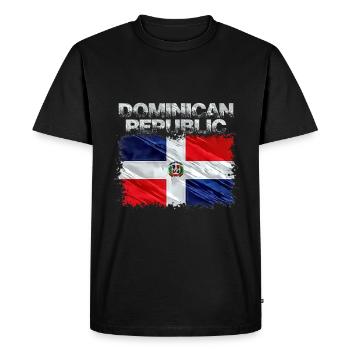 République dominicaine - T-shirt Premium bio Homme - noir - Devant - Nico (187cm)