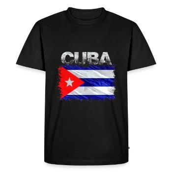 Cuba - T-shirt Premium bio Homme - noir - Devant - Nico (187cm)