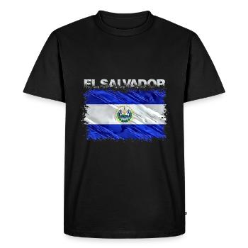 El Salvador - Men's Premium Organic T-Shirt - black - Front - Nico (187cm)
