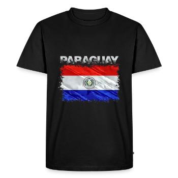 Paraguay - Men's Premium Organic T-Shirt - black - Front - Nico (187cm)
