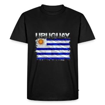 Uruguay - T-shirt Premium bio Homme - noir - Devant - Nico (187cm)