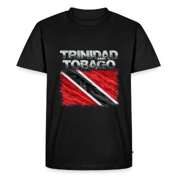 Trinité-et-Tobago - T-shirt Premium bio Homme - noir - Devant - Nico (187cm)