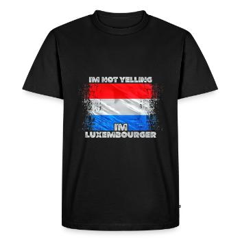 Luxembourg - T-shirt Premium bio Homme - noir - Devant - Nico (187cm)