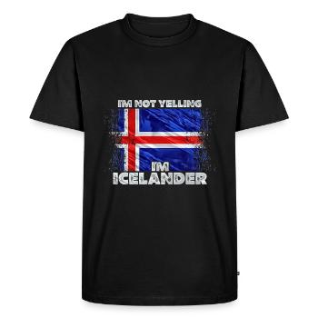 Islande - T-shirt Premium bio Homme - noir - Devant - Nico (187cm)