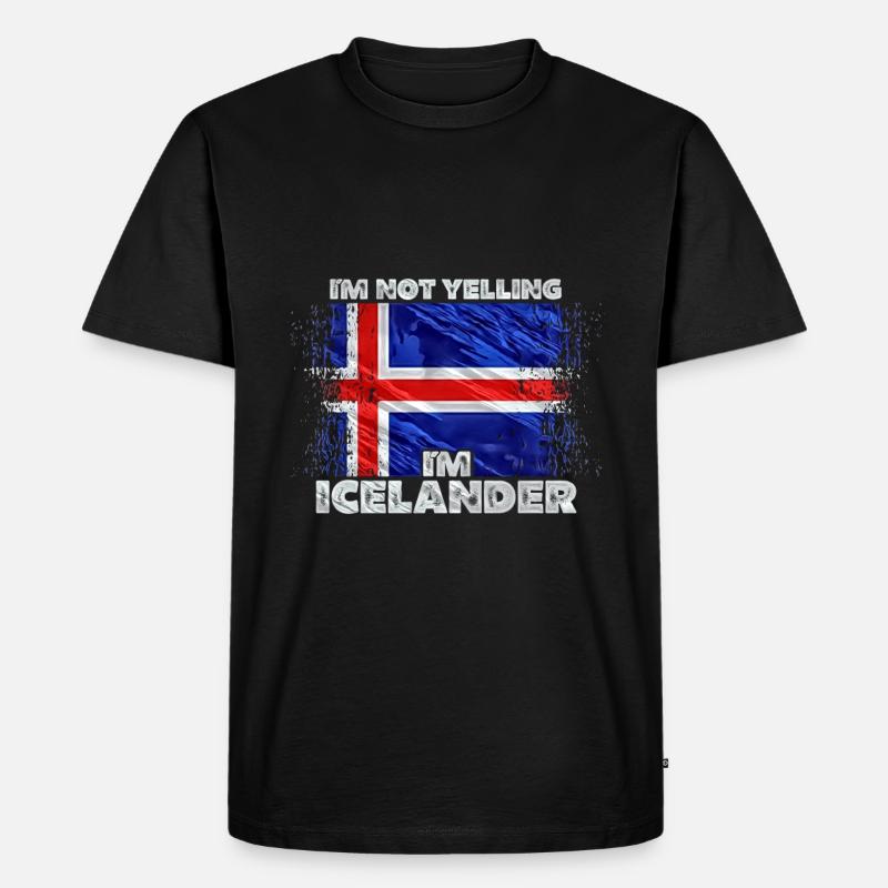 Island - Männer Premium Bio T-Shirt - Schwarz