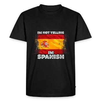 Espagne - T-shirt Premium bio Homme - noir - Devant - Nico (187cm)