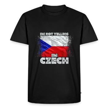 Tchéquie - T-shirt Premium bio Homme - noir - Devant - Nico (187cm)