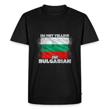 Bulgarie - T-shirt Premium bio Homme - noir - Devant - Nico (187cm)