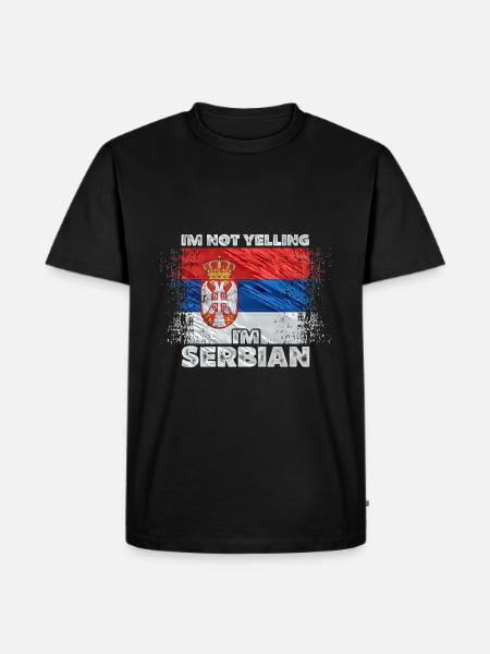 Serbien - Männer Premium Bio T-Shirt - Schwarz
