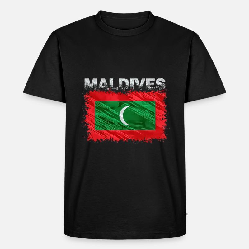 Malediven - Männer Premium Bio T-Shirt - Schwarz