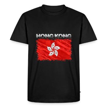 Hong Kong - Men's Premium Organic T-Shirt - black - Front - Nico (187cm)