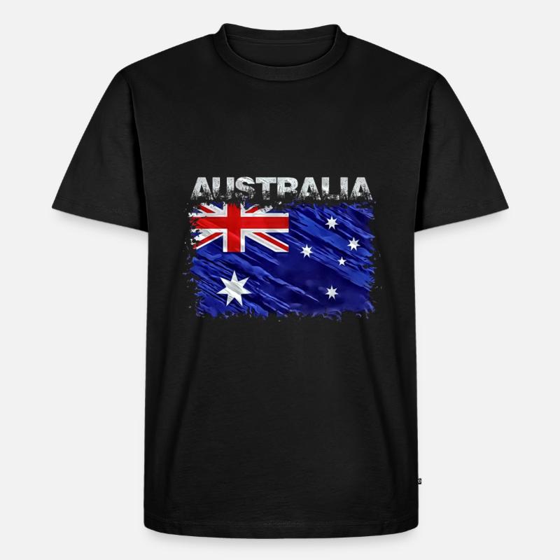 Australien - Männer Premium Bio T-Shirt - Schwarz