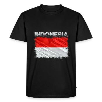 Indonésie - T-shirt Premium bio Homme - noir - Devant - Nico (187cm)