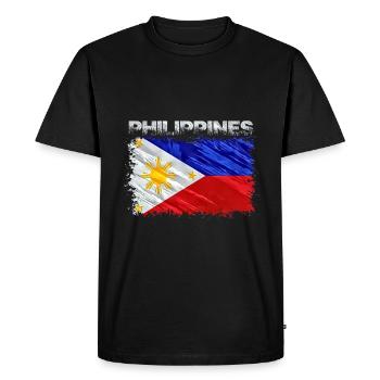 Philippines - T-shirt Premium bio Homme - noir - Devant - Nico (187cm)