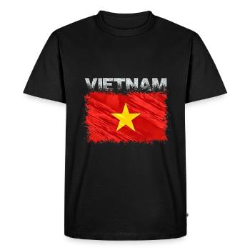 Vietnam - T-shirt Premium bio Homme - noir - Devant - Nico (187cm)