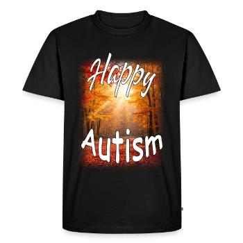 Happy Autism Automne Funshirt Drôle Gag - T-shirt Premium bio Homme - noir - Devant - Nico (187cm)