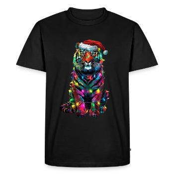 Noël du tigre - T-shirt Premium bio Homme - noir - Devant - Nico (187cm)