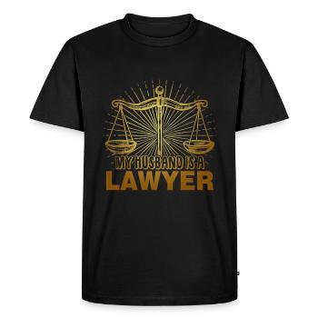 Mon mari est avocat avocat - T-shirt Premium bio Homme - noir - Devant - Nico (187cm)