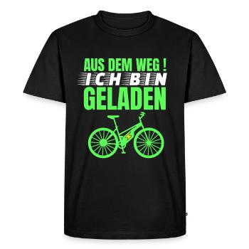 E-Bike - Männer Premium Bio T-Shirt - Schwarz - Vorne - Nico (187cm)